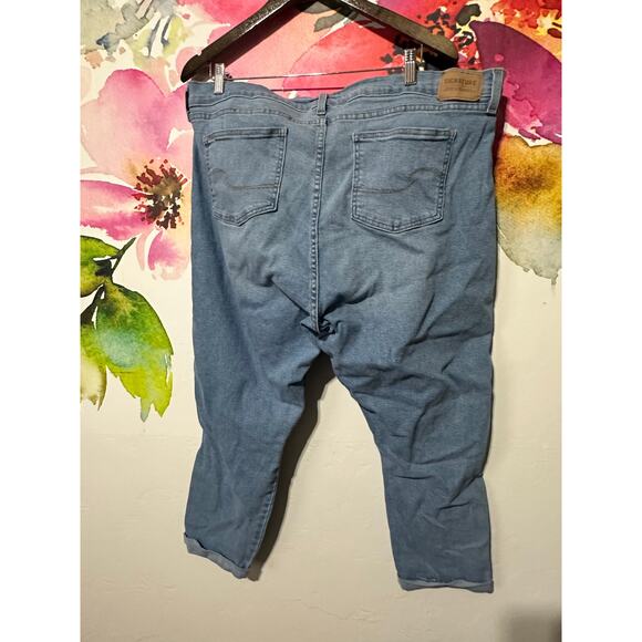 Signature Levi Strauss Jeans Womens 20 Heritage Boyfriend Stretch Denim Cuffed - Picture 3 of 6